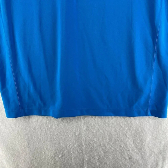 Nike Polo Shirt Men's L Blue Collared Short Sleeve Activewear Golfing Stretch - Picture 7 of 10